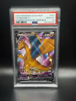 PSA 10 GEM MINT! Pokemon Black Star Promo Charizard V SWSH050 - Image 1