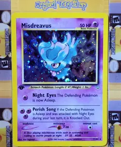 Pokemon Misdreavus Neo Revelation 1st Edition Holo Rare 11/64 Holo Swirl NM - Image 1