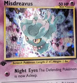 Pokemon Misdreavus Neo Revelation 1st Edition Holo Rare 11/64 Holo Swirl NM - Image 5