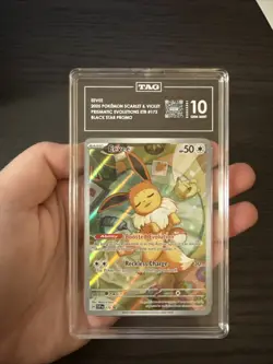 Pokemon 2025 SVP Black Star Promo Prismatic Evolutions Eevee 173 TAG 10 Gem Mint - Image 3