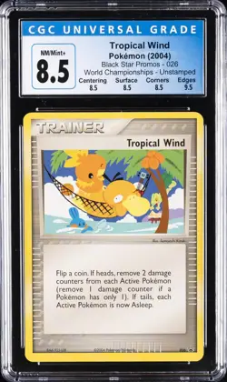 2004 POKEMON BLACK STAR PROMOS #26 TROPICAL WIND CGC 8.5 - Image 1