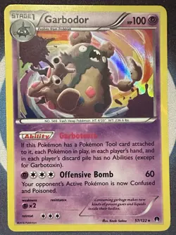 Pokemon TCG - GARBODOR - BREAKpoint 57/122 Rare Holo - LP - Image 1