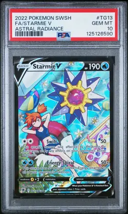 2022 POKEMON SWORD & SHIELD ASTRAL RADIANCE #TG13 FULL ART/STARMIE V PSA 10 - Image 1