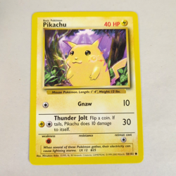 Pokemon PIKACHU 58/102 - WotC Base Set Unlimited Common - Never Played NM/M - Image 2