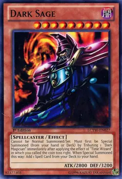 Yugioh! LP Dark Sage - LCYW-EN027 - Common - Unlimited Edition Lightly Played, E - Image 1