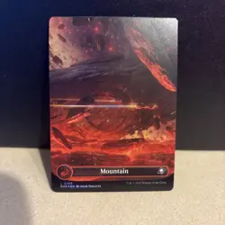 Mountain 0265 Borderless Galaxy Foil Land Card, Edge of Eternities MTG - Image 1