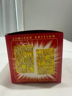 23K Gold Plated CHARIZARD Trading Card 1999 Burger King Pokemon Ball NEW SEALED - Image 5