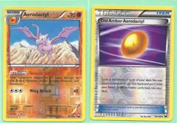AERODACTYL & OLD AMBER AERODACTYL- 2 DARK EXPLORERS Pokemon Cards-REV HOLO NM/M - Image 1