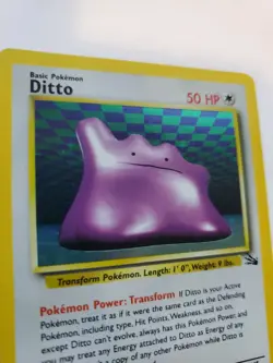 Ditto Fossil Set Holo Pokemon Card Base WOTC - Image 2