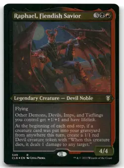 Raphael, Fiendish Savior (Foil Etched) #549 (NM) Baldur's Gate CLB Magic MTG - Image 1