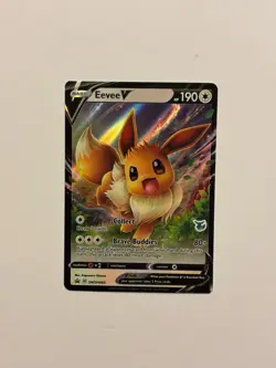 Eevee V SWSH065 Black Star Promo Pokemon stamped variant deck exclusive F* - Image 1