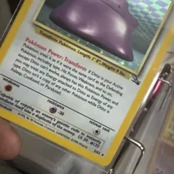 Pokemon TCG Ditto Fossil 3/62 Holo 1999-2000 Wizards Base Set Copyright Holo... - Image 3