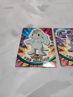 1999 Topps Pokemon Lot (3) Machop + Machoke + Machamp Series 1 Non Holo - Image 2