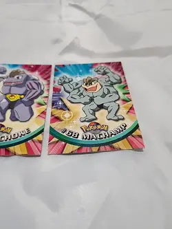 1999 Topps Pokemon Lot (3) Machop + Machoke + Machamp Series 1 Non Holo - Image 4