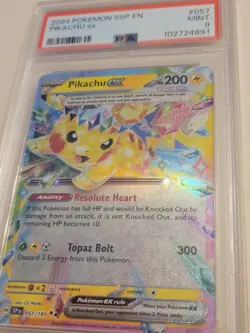 Pikachu Ex - Pokemon Japanese Super Electric Surging Sparks #33 - Mint PSA 9 - Image 3