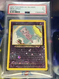 2001 POKEMON SOUTHERN ISLANDS PROMO #1 MEW HOLO PSA 5 - Image 1