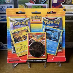 Pokemon TCG Zapdos Moltres Articuno Promo SWSH Blister 2-Pack *New* - Image 1