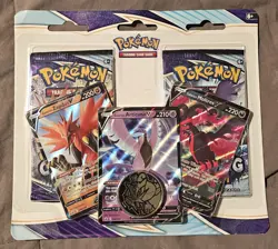 Pokemon Chilling Reign 2 Pack Blister [Galarian Zapdos V, Articuno V, Moltres V] - Image 1