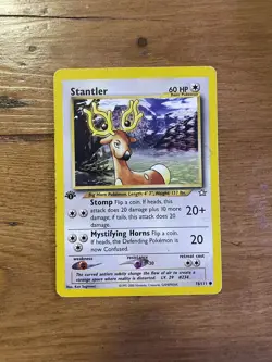 Stantler - 76/111 - Common - Neo Genesis 1st Edition - Pokemon - MP - Image 1