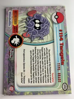 2000 Topps Chrome Pokemon Series 2 #114 Tangela FREE COMBINED SHIPPING - Image 2