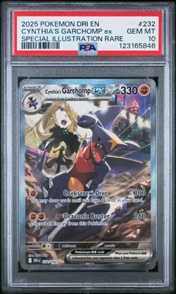 2025 Pokemon Destined Rivals Cynthia’s Garchomp ex #232 PSA 10 - Image 1
