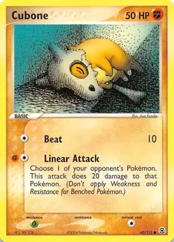 Cubone 60/112 FireRed & LeafGreen Pokemon 001531 - Image 1