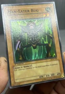 Yu-Gi-Oh Man-Eater Bug LOB-108 Super Rare 1st Edition -LP - Image 1