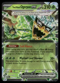 Teal Mask Ogerpon ex SV: Prismatic Evolutions 012/131 Pokemon Card - Image 1
