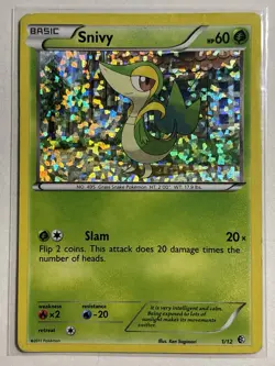 Snivy 1/12 - 2011 McDonald’s Promo Holo Pokemon Card - Image 1