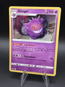 Gengar 085/202 NM Holo Sword and Shield Base Set Rare Pokemon Card 003 - Image 1