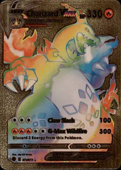 Pokemon Charizard VMAX HP330 Gold Foil fan made, Card 074/073 - Image 1