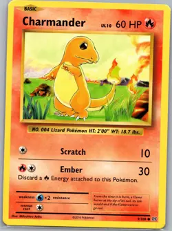 Charmander 9/108 Non Holo XY - Evolutions - Pokemon Card - NM - Image 1