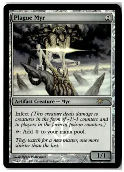 MTG Foil Plague Myr - WPN & Gateway Promos Moderately Played English - Image 1