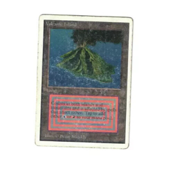 Magic MTG Unlimited Volcanic Island HP Poor Played DMG www_MoxBeta_com - Image 1