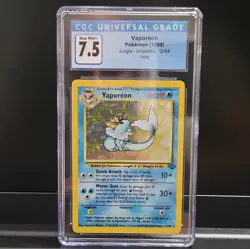 VAPOREON POKEMON [1999] JUNGLE UNLIMITED 12/64 HOLO -- CGC RATED NM+ 7.5 - Image 4