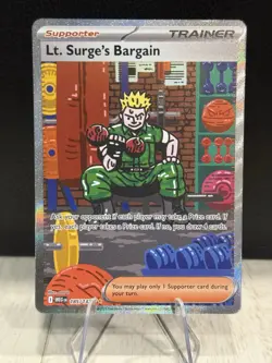 Pokemon TCG: ME01 - Lt. Surge's Bargain SIR 185/132 - NM+ - Image 1