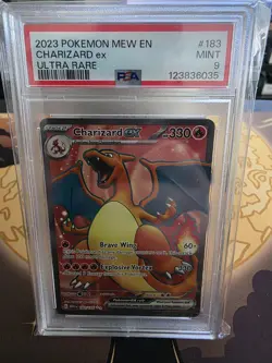 2023 Pokemon TCG Charizard EX Ultra Rare Holo PSA Mint 9 183/165 - Image 1