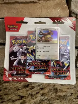 Destined Rivals 3-Pack Blister Pokemon TCG Kangaskhan Sealed Rare Mint SP 🔥🔥 - Image 1