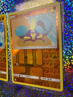 Pokemon Reverse Holo Crabrawler: Burning Shadows 73/147; Cosmic Eclipse 121/236 - Image 3