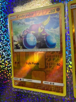 Pokemon Reverse Holo Crabrawler: Burning Shadows 73/147; Cosmic Eclipse 121/236 - Image 4