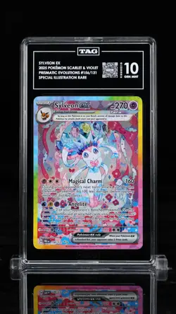 SYLVEON EX 2025 Pokemon Prismatic Evolutions SIR #156 TAG 10 Gem Mint PSA 10 U - Image 3