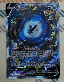 2023 Pokemon Lumineon V GG39/GG70 Crown Zenith Galarian Gallery Holo Full Art NM - Image 1