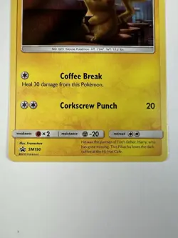 Pikachu - Detective Pikachu SM190 - Holo Foil Rare Pokemon TCG - Near Mint - Image 2