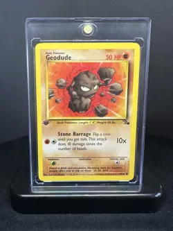 Pokemon Geodude 1st Edition Fossil 47/62 Regular 1999-2000 Wizards Base Set - Image 1