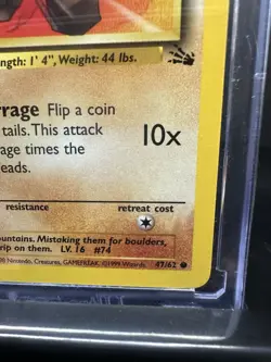 Pokemon Geodude 1st Edition Fossil 47/62 Regular 1999-2000 Wizards Base Set - Image 5