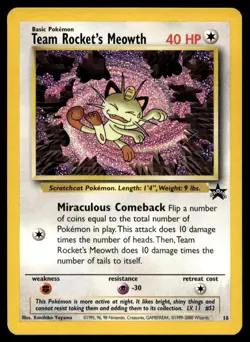 2000 Promos - Wizards Black Star Team Rocket’s Meowth Basic/Promo #18 - Image 1