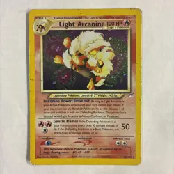 Light Arcanine 12/105 Neo Destiny Holo Rare Card MP/HP Pokemon TCG - Image 1