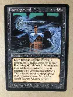 Vintage Magic The Gathering MTG Card: Antiquities Haunting Wind - Image 1