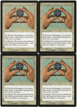 MTG Rune of Protection: Lands x4 Urza's Saga Rare LP/Played - Image 1