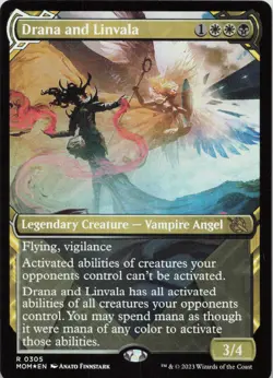Drana and Linvala (Showcase) - FOIL - R March of the Machine 305 - MTG - Image 1